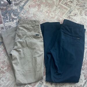 Men's Casual Pants - Navy and Tan